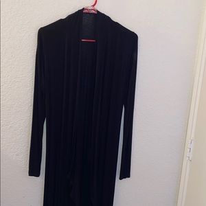 Selling a black cardigan.